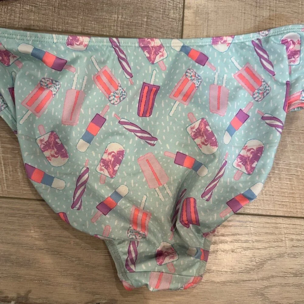 LANDS END GIRLS SIZE 14 2 PIECE TANKINI SWIM SUIT ICE CREAM POPSICLES